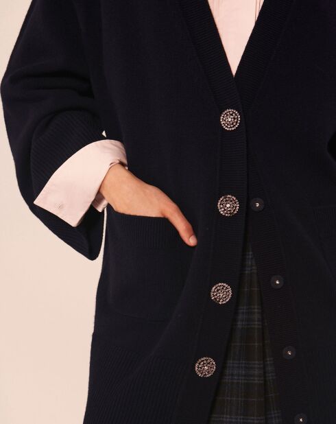 Cardigan en Laine & Alpaga Ginger nocturne