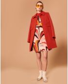 Manteau en Laine mélangée Maja vermillon