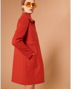 Manteau en Laine mélangée Maja vermillon