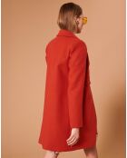 Manteau en Laine mélangée Maja vermillon