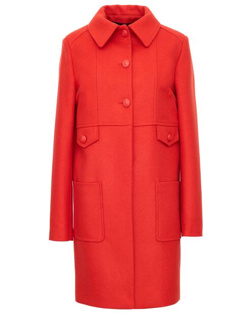 Manteau en Laine mélangée Maja vermillon