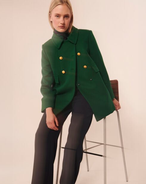 Manteau en Laine mélangée Marc émeraude
