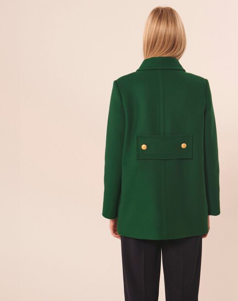 Manteau en Laine mélangée Marc émeraude