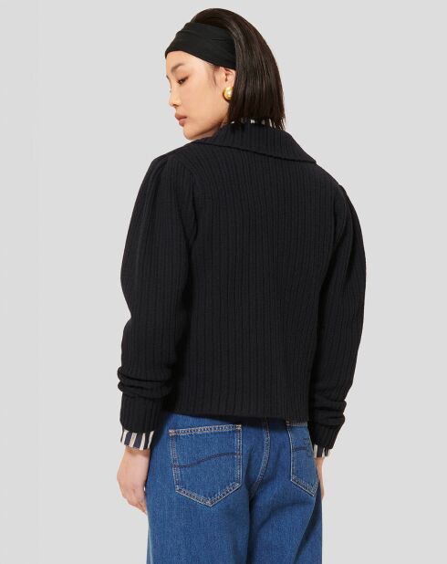 Cardigan 100% Laine Goldie nuit