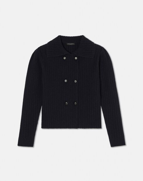 Cardigan 100% Laine Goldie nuit