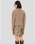 Cardigan 100% Laine Goldie noisette