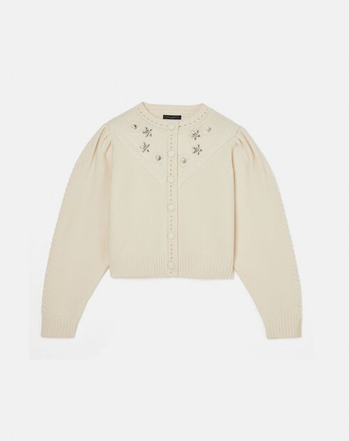 Cardigan 100% Laine Gustave écru