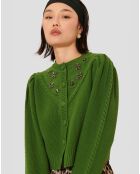 Cardigan 100% Laine Gustave cactus