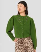 Cardigan 100% Laine Gustave cactus