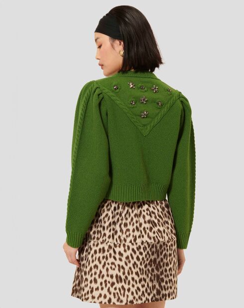 Cardigan 100% Laine Gustave cactus