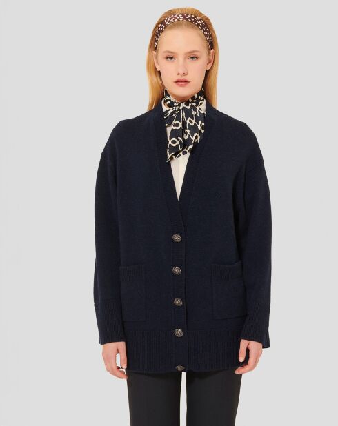 Cardigan en Laine & Alpaga Ginger nuit
