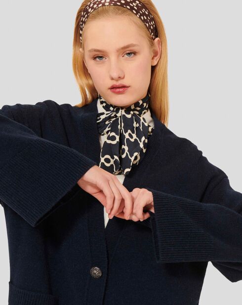 Cardigan en Laine & Alpaga Ginger nuit