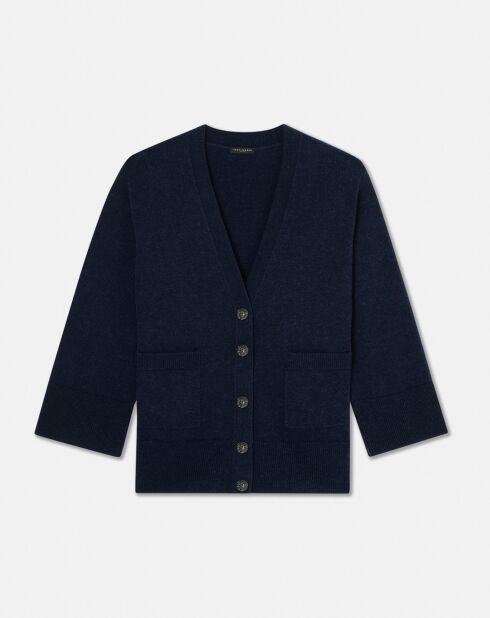 Cardigan en Laine & Alpaga Ginger nuit