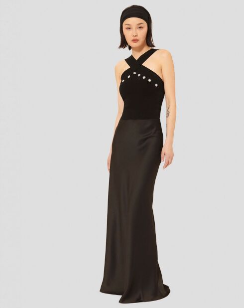 Jupe en satin Jesta noire