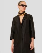 Manteau en satin Martin noir
