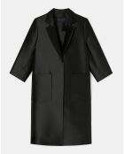 Manteau en satin Martin noir