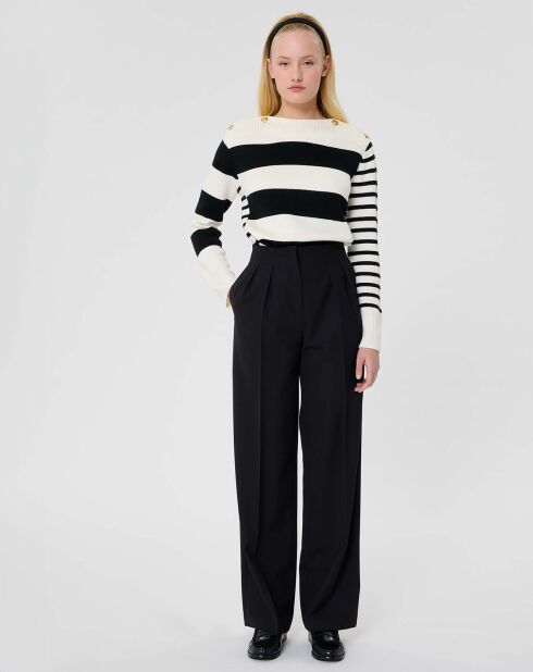 Pantalon en Laine mélangée Parigi noir