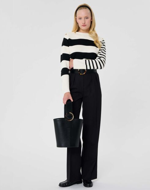 Pantalon en Laine mélangée Parigi noir