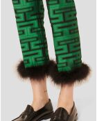 Pantalon Presley imprimé vert