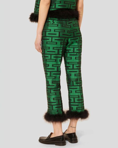 Pantalon Presley imprimé vert