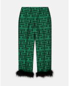 Pantalon Presley imprimé vert