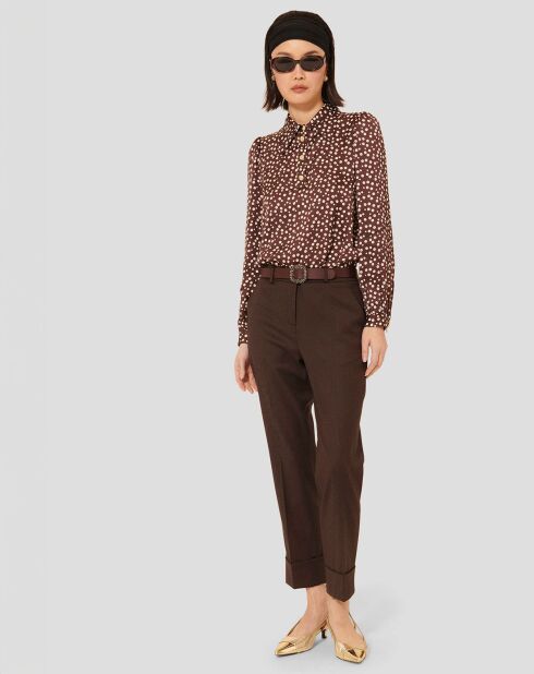 Pantalon en Laine mélangée Philippa chocolat