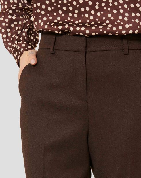 Pantalon en Laine mélangée Philippa chocolat