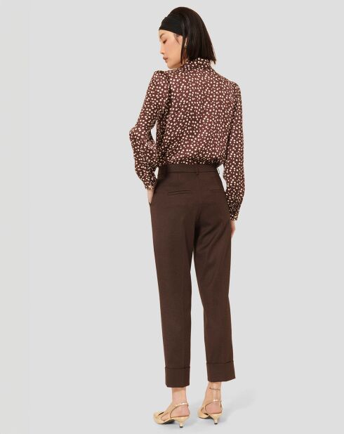 Pantalon en Laine mélangée Philippa chocolat