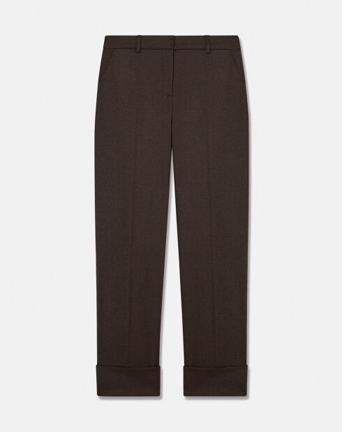 Pantalon en Laine mélangée Philippa chocolat