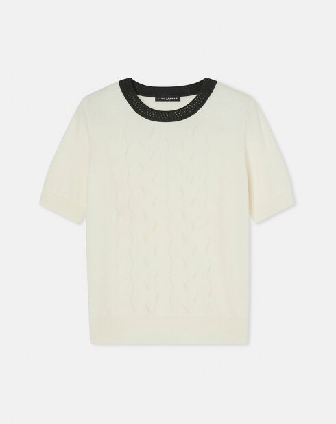 Pull 100% Laine Pontaven écru