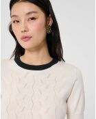 Pull 100% Laine Pontaven écru