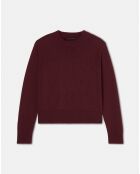 Pull 100% Laine Preppy bordeaux