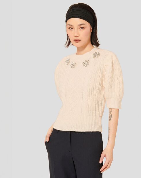 Pull 100% Laine Psyche écru
