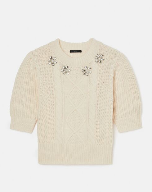 Pull 100% Laine Psyche écru