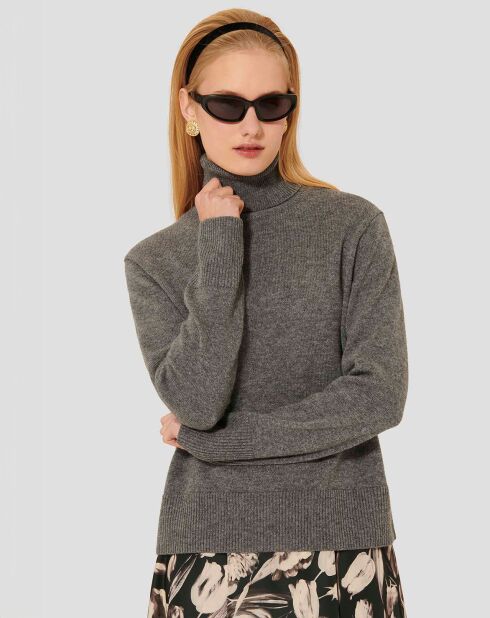 Pull en Laine & Alpaga Palia gris chiné