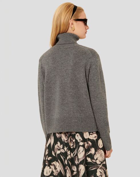 Pull en Laine & Alpaga Palia gris chiné