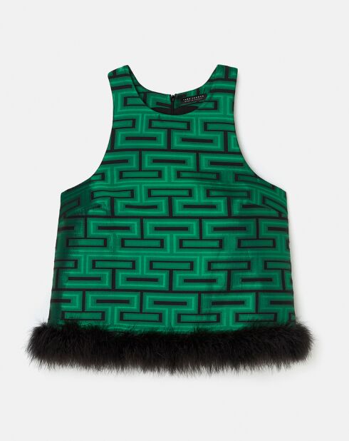 Top Twiggy imprimé vert