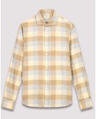 Chemise en Flanelle regular Paul jaune/gris