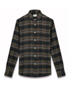 Chemise en Flanelle regular Pitt vert/noir