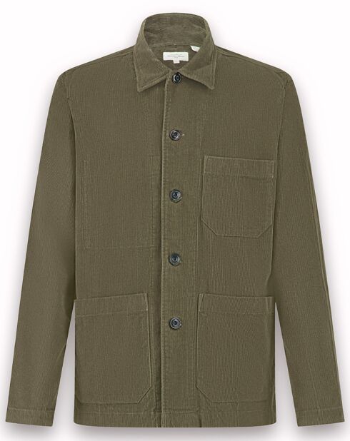 Veste en Velours côtelé Poiré olive noire