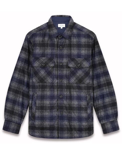 Surchemise en Laine mélangée Pierre marine