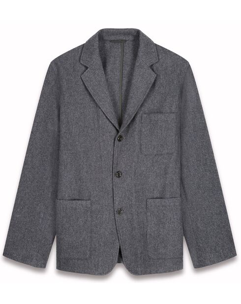 Veste en Laine mélangée Jonny flanelle gris