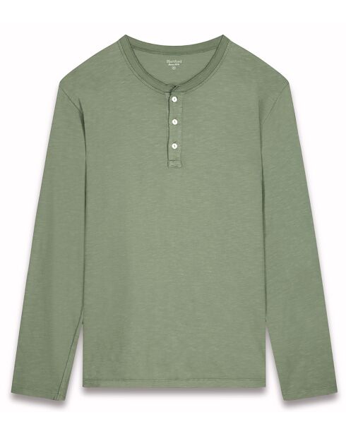T-Shirt Henley Ls militaire