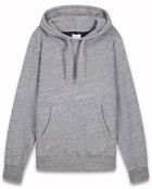 Sweat à Capuche gris chiné/bleu marine