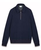 Sweat Polo à Fermeture Éclair indigo