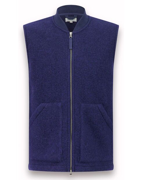 Gilet en Fausse Fourrure marine