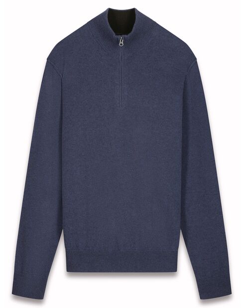 Pull en Laine & Cachemire Camionneur bleu pétrole