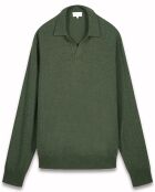 Pull Polo en Laine & Cachemire forêt