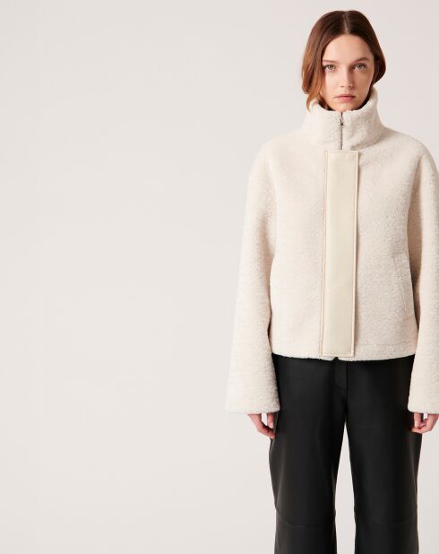 Manteau en fausse fourrure Miamia écru