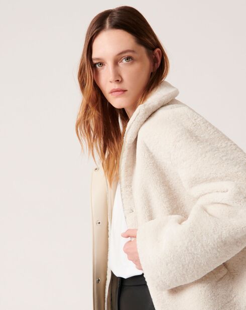 Manteau en fausse fourrure Miamia écru